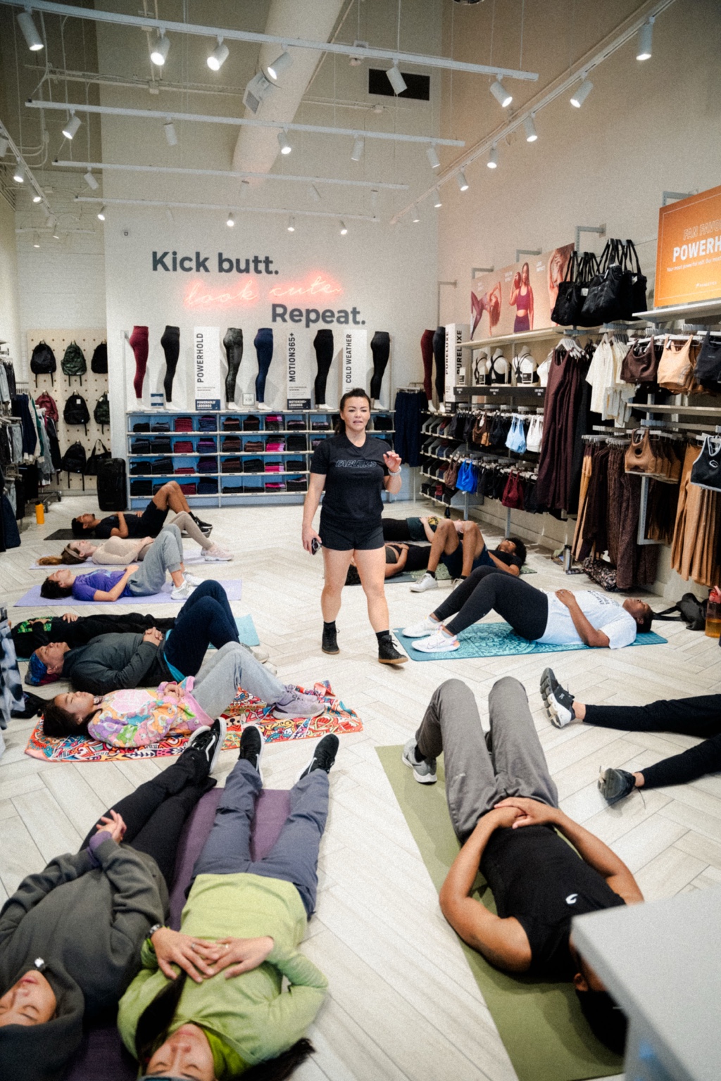 Ka’imi leading a PWR of KI workshop at Fabletics